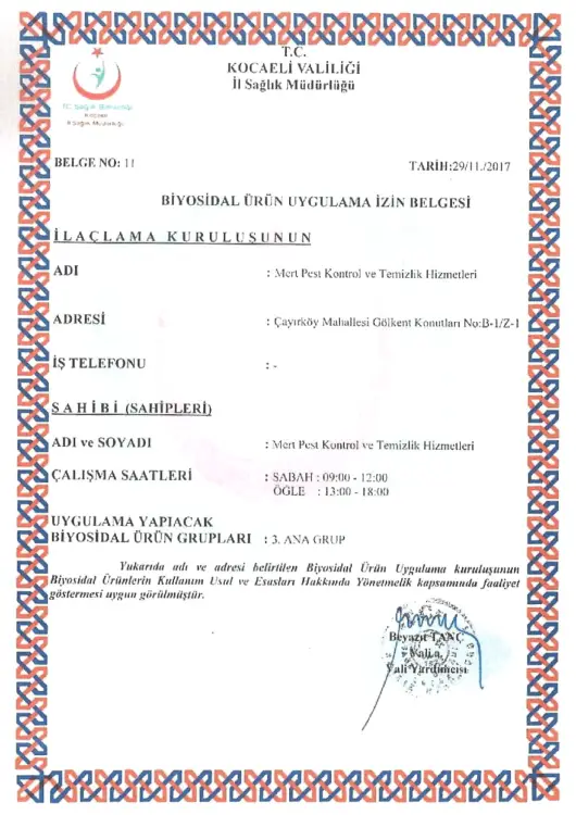 İzmit İlaçlama Firmaları - Böcek kontrol Hizmetleri - Haşere ile Mücadele